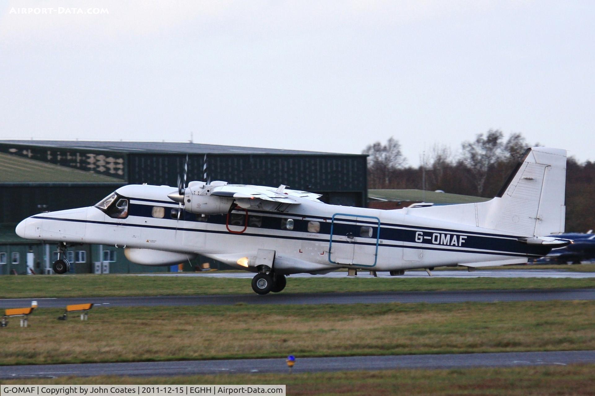 G-OMAF, 1986 Dornier 228-202K C/N 8112, Touchdown opposite home