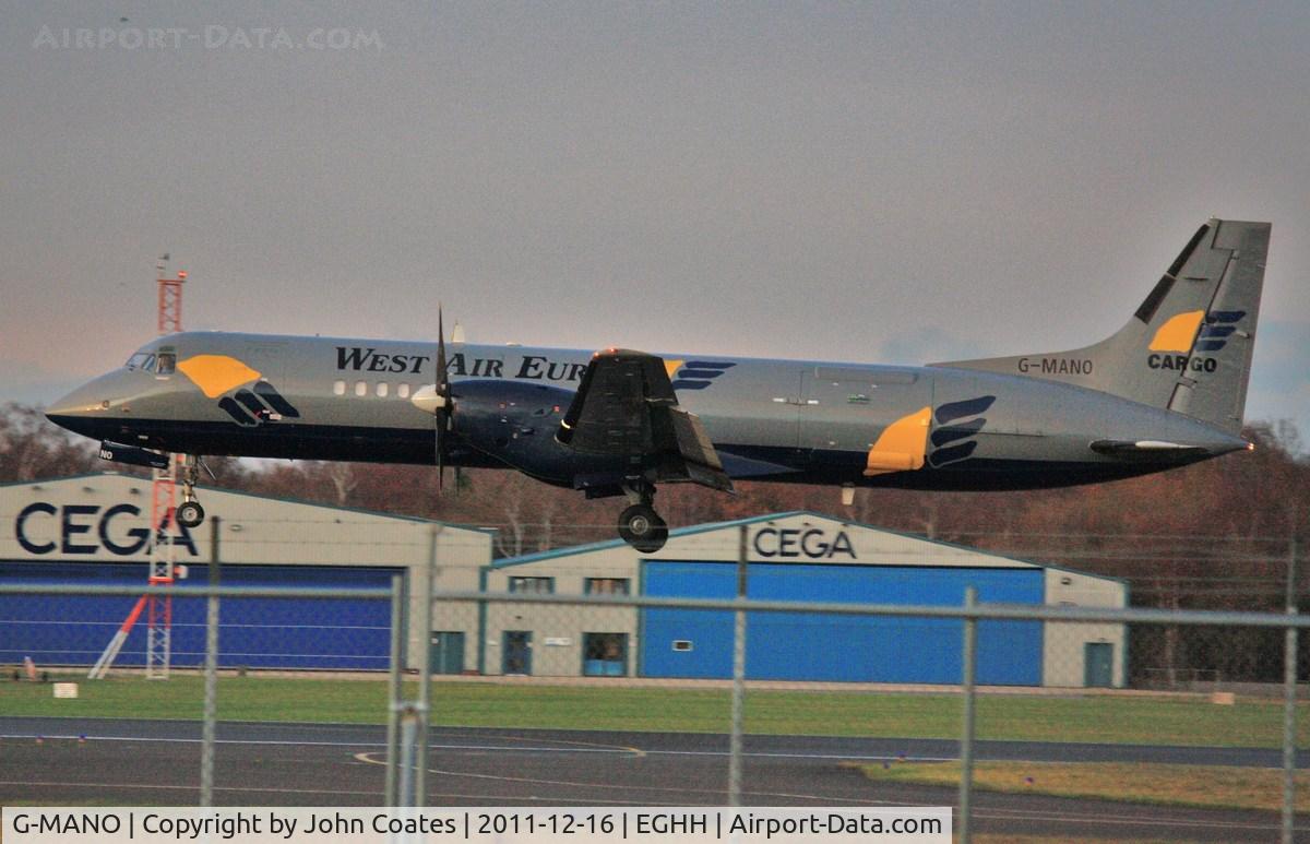 G-MANO, 1988 British Aerospace ATP C/N 2006, Dusk arrival