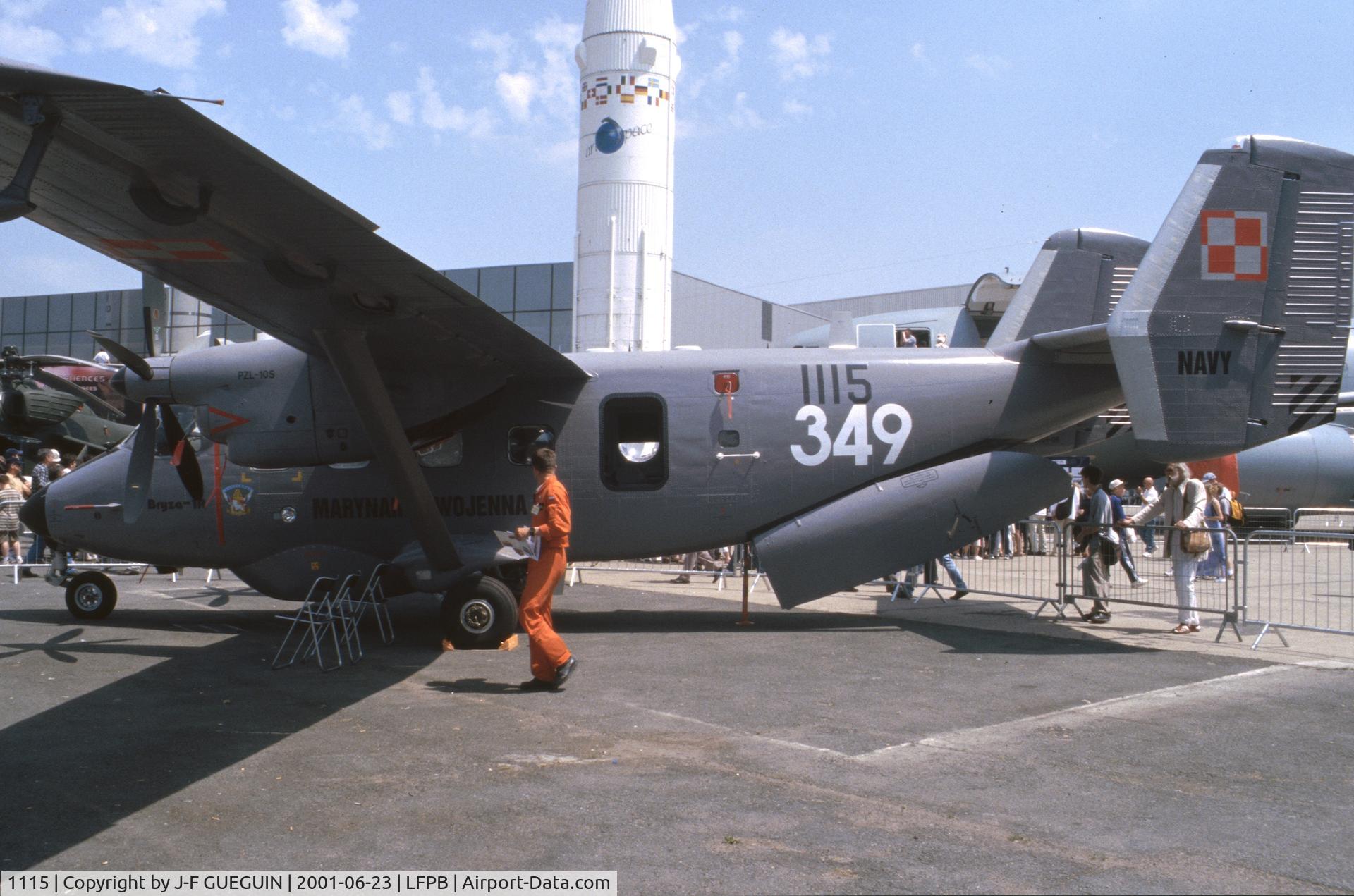 1115, PZL-Mielec M-28B1R Bryza 1R C/N AJG001-06, On display at 2001 Paris-Le Bourget airshow.