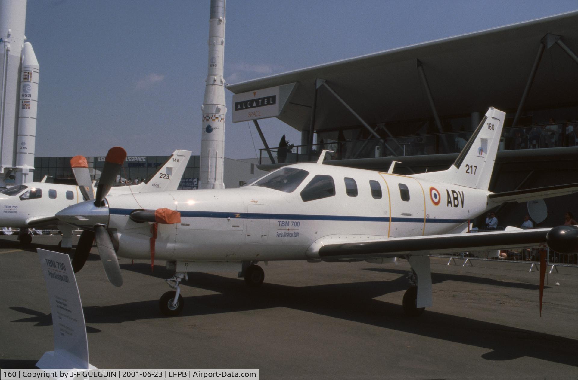 160, 2000 Socata TBM-700 C/N 160, On display at 2001 Paris-Le Bourget airshow.