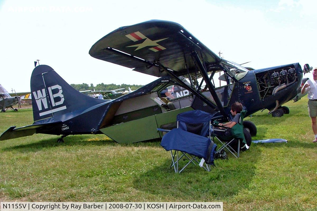 N1155V, Stinson L-5E-1 Sentinel C/N 76-3462, Stinson L-5E Sentinel [76-3462] Oshkosh-Wittman Regional Airport~N 30/07/2008