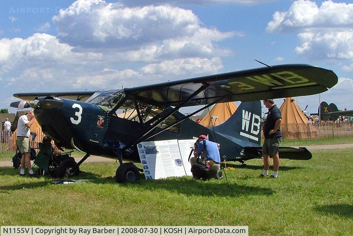 N1155V, Stinson L-5E-1 Sentinel C/N 76-3462, Stinson L-5E Sentinel [76-3462] Oshkosh-Wittman Regional Airport~N 30/07/2008