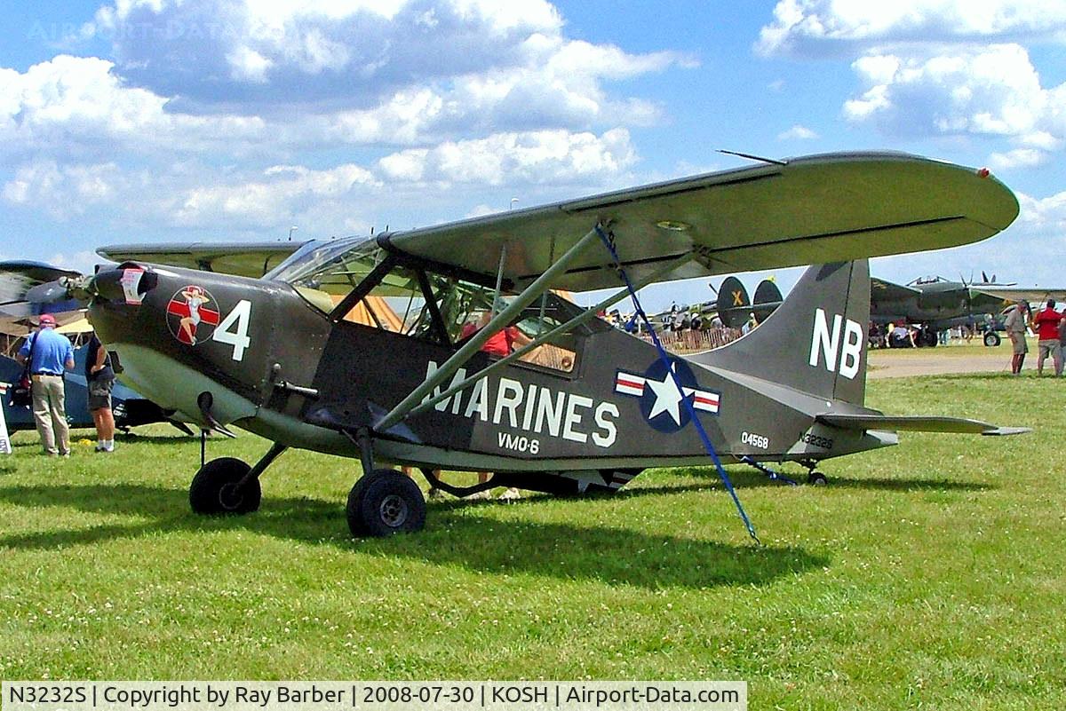 N3232S, 1945 Stinson L-5G Sentinel C/N 76-3597, Stinson L-5G Sentinel [76-3597] Oshkosh-Wittman Regional Airport~N 30/07/2008
