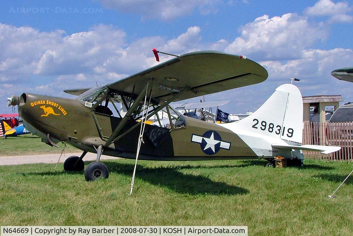N64669, Stinson L-5 Sentinel C/N 76560, Stinson L-5B Sentinel [76-560] Oshkosh-Wittman Regional Airport~N 30/07/2008