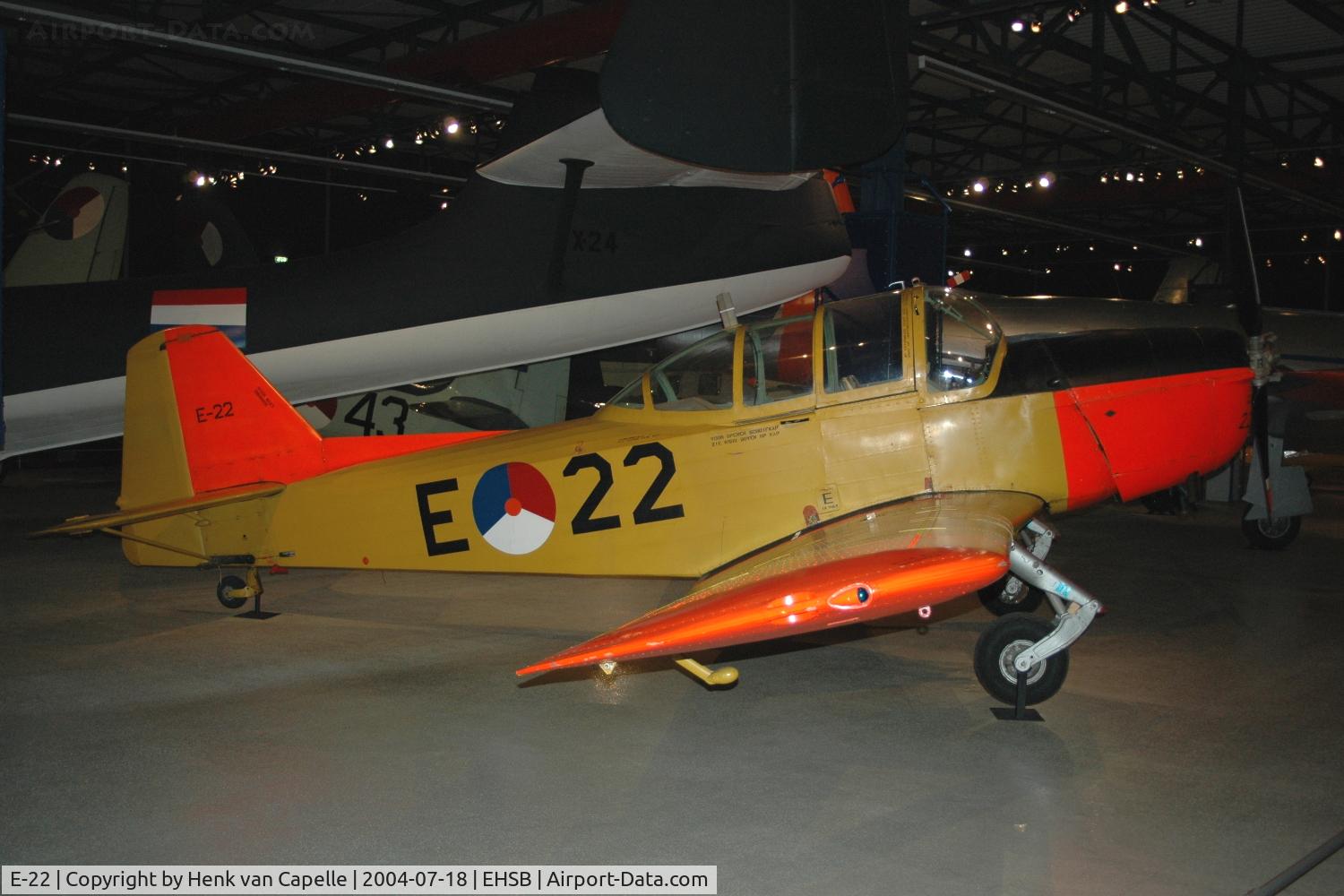 E-22, Fokker S.11-1 Instructor C/N 6213, Fokker S-11-1 Instructor of the Koninklijke Luchtmacht (Royal Netherlands Air Force) preserved in the Military Aviation Museum near Soesterberg, The Netherlands
