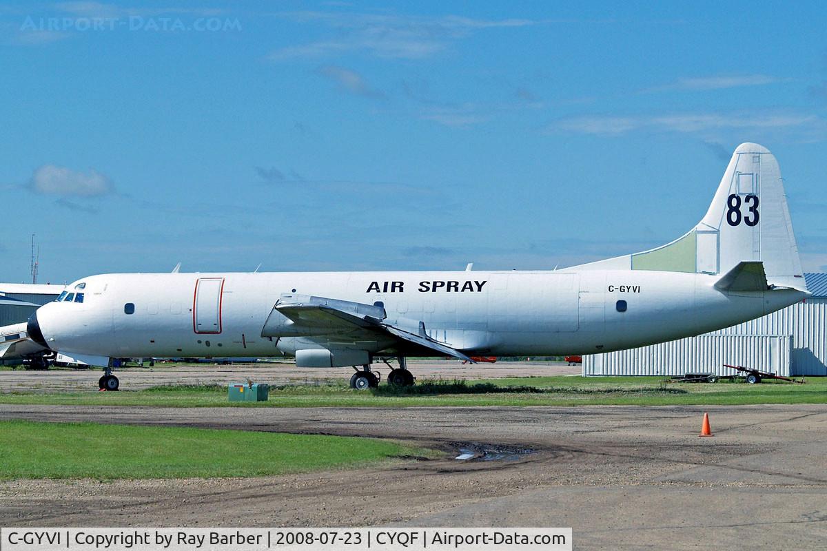 C-GYVI, 1958 Lockheed L-188C(F) Electra C/N 1112, Lockheed L-188C Electra [1112] (Air Spray 1967 Ltd) Red Deer~C 23/07/2008