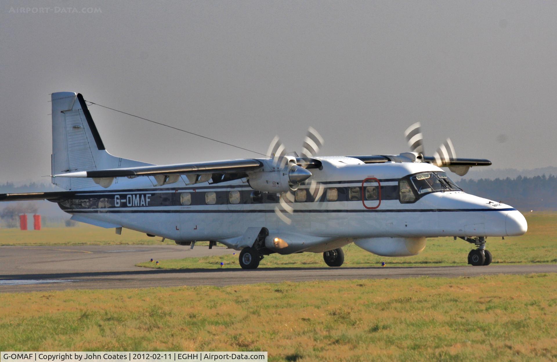 G-OMAF, 1986 Dornier 228-202K C/N 8112, Taxiing to 08