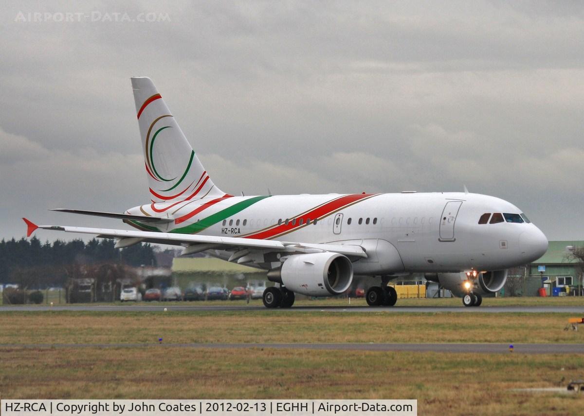 HZ-RCA, 2009 Airbus A318-112CJ C/N 3932, Backtracking to depart