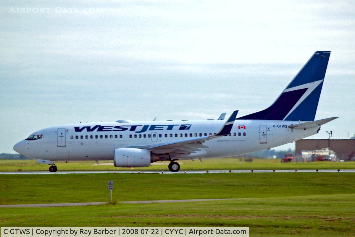 C-GTWS, 2002 Boeing 737-76N C/N 32883, Boeing 737-76N [32883] (Westjet) Calgary-International~C 22/07/2008