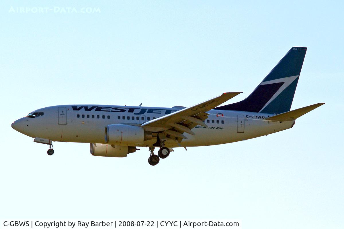C-GBWS, 2006 Boeing 737-6CT C/N 34288, Boeing 737-6CT [34288] (Westjet) Calgary-International~C 22/07/2008