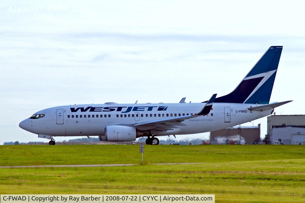 C-FWAD, 2002 Boeing 737-7CT C/N 32753, Boeing 737-7CT [32753] (Westjet) Calgary-International~C 22/07/2008