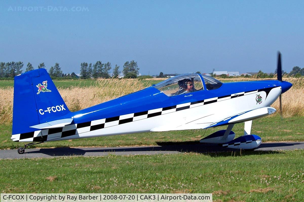 C-FCOX, 2008 Vans RV-7 C/N 71512, Van's RV-7 [71512] Delta Heritage Air Park~C 20/07/2008