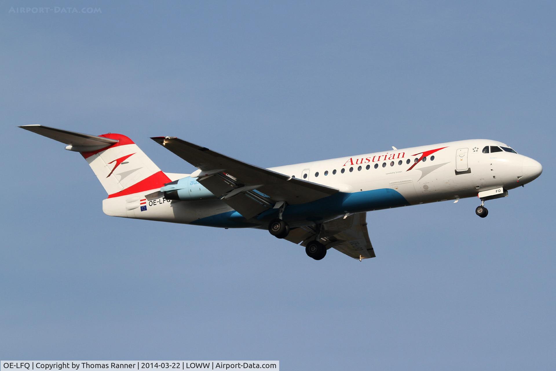 OE-LFQ, 1996 Fokker 70 (F-28-0070) C/N 11568, Austrian Fokker 70