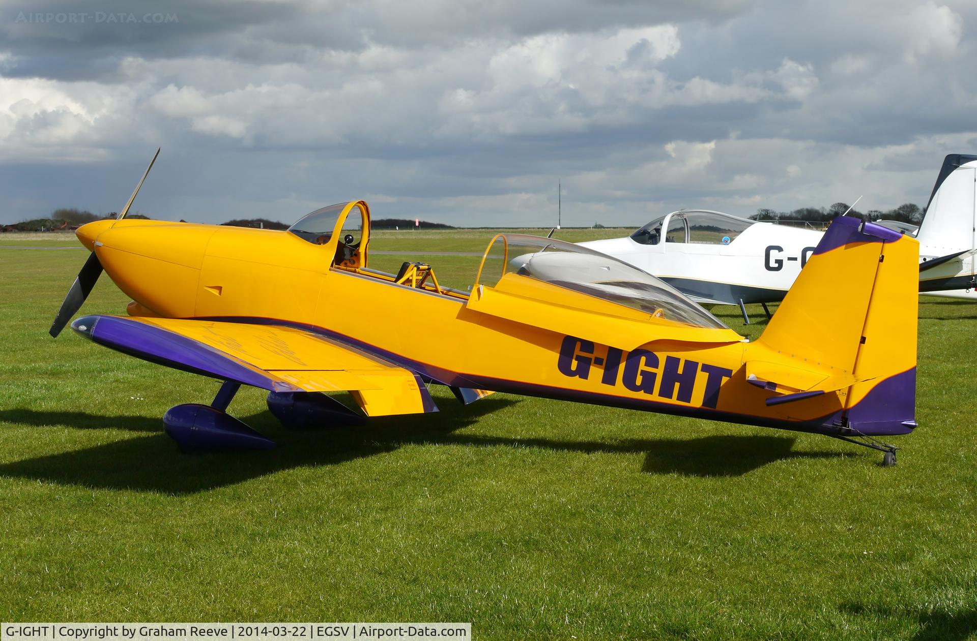 G-IGHT, 2010 Vans RV-8 C/N PFA 303-14520, Parked at Old Buckenham.