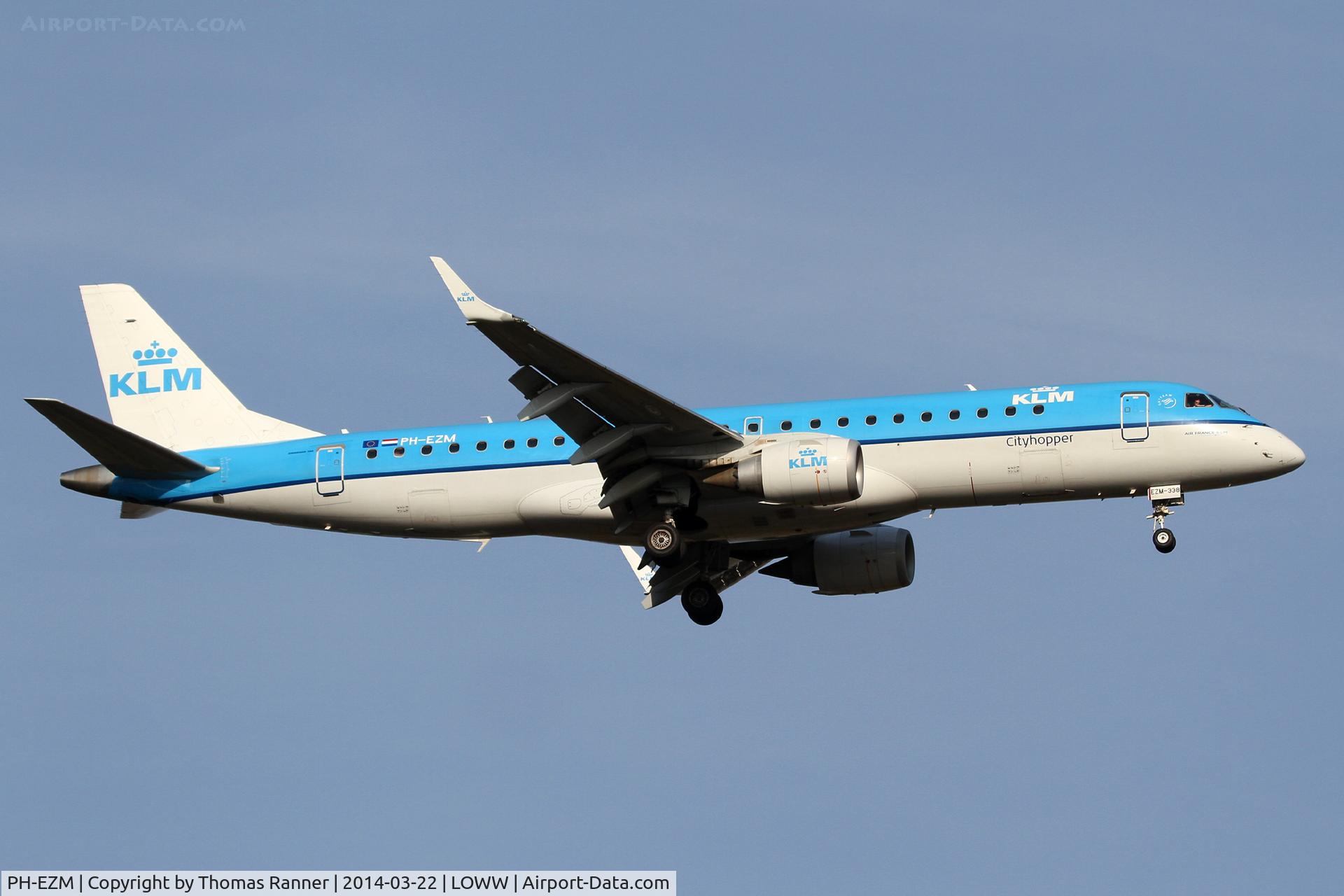 PH-EZM, 2010 Embraer 190LR (ERJ-190-100LR) C/N 19000338, KLM Emb190