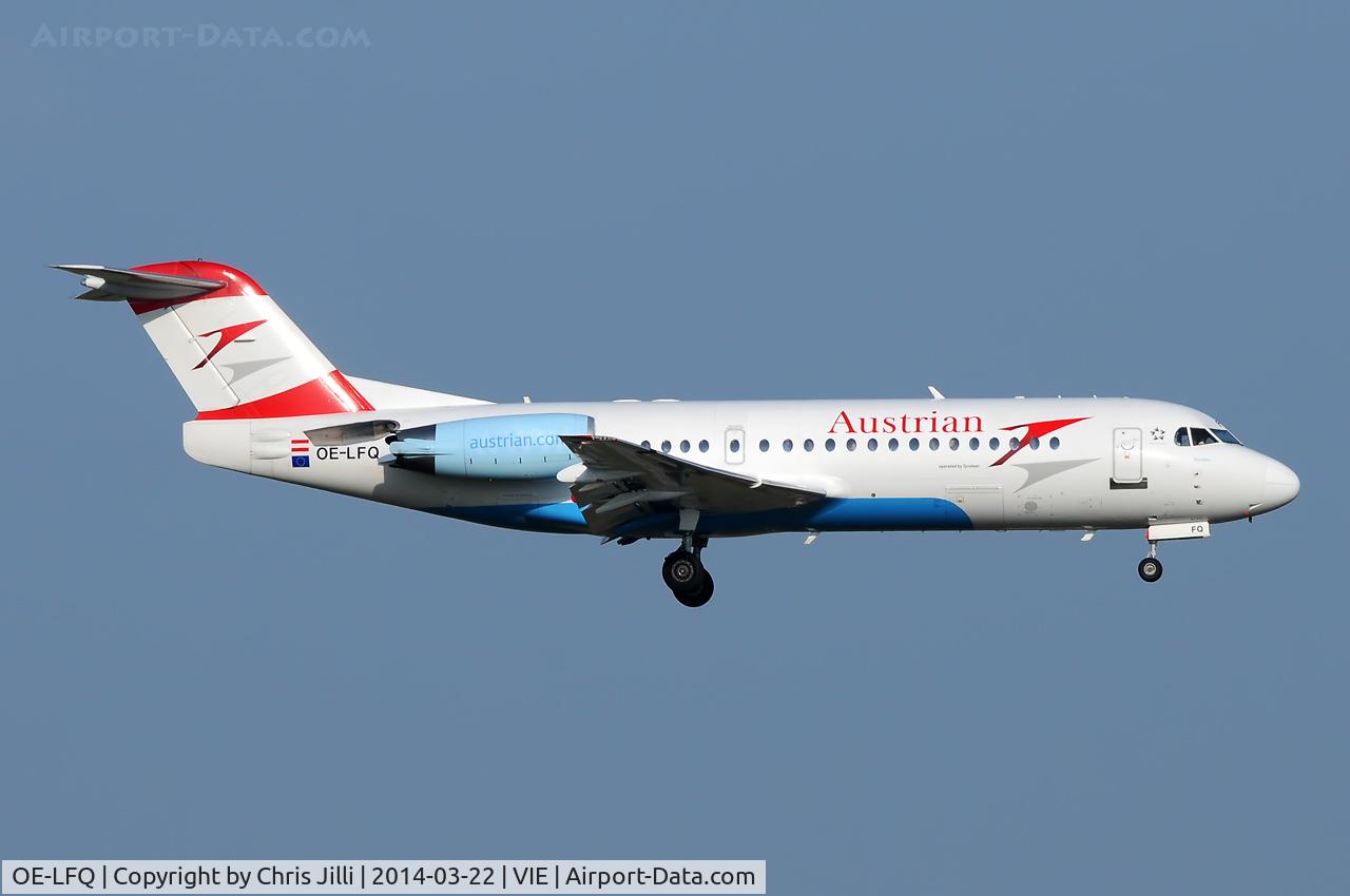 OE-LFQ, 1996 Fokker 70 (F-28-0070) C/N 11568, Austrian Airlines