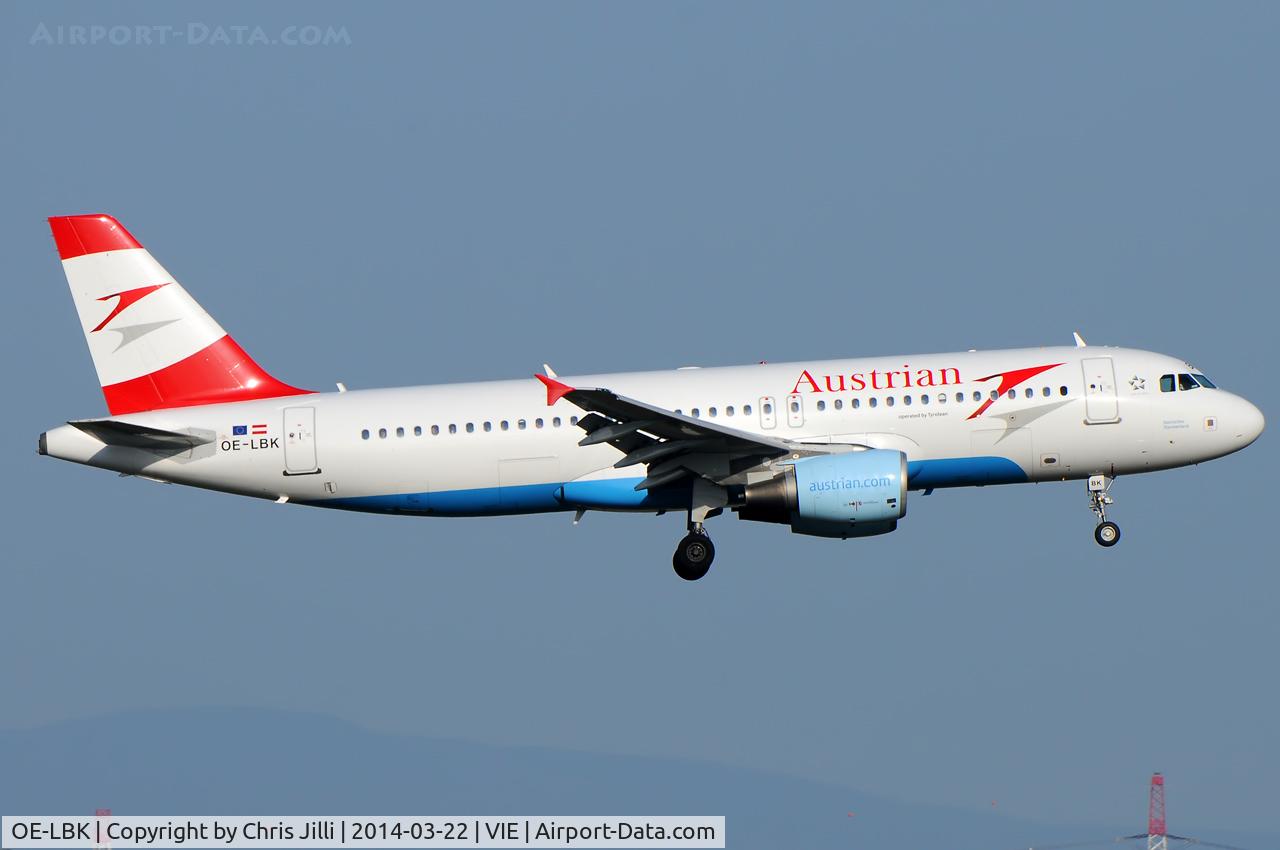 OE-LBK, 2003 Airbus A320-214 C/N 1931, Austrian Airlines