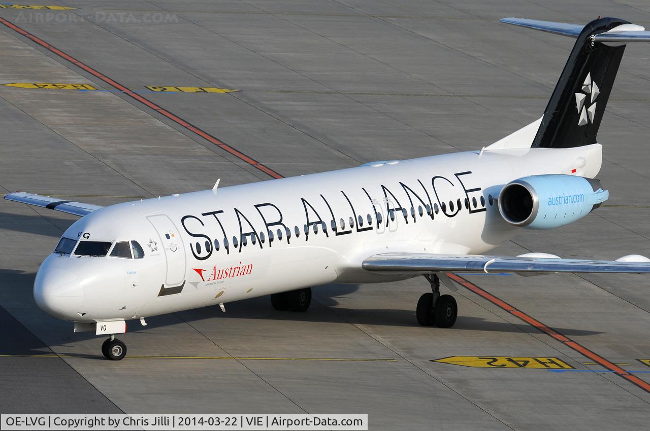 OE-LVG, 1994 Fokker 100 (F-28-0100) C/N 11520, Austrian Airlines