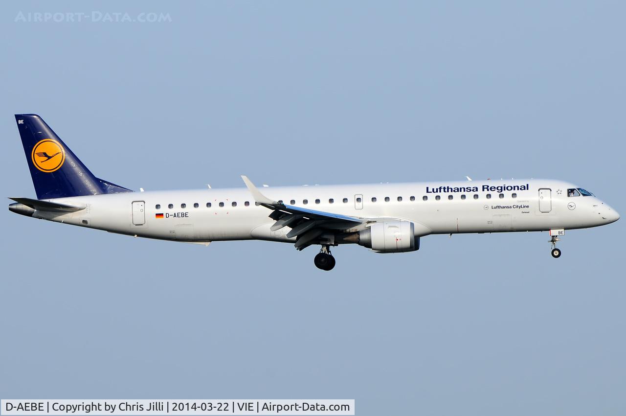 D-AEBE, 2010 Embraer 195LR (ERJ-190-200LR) C/N 19000350, Lufthansa Regional