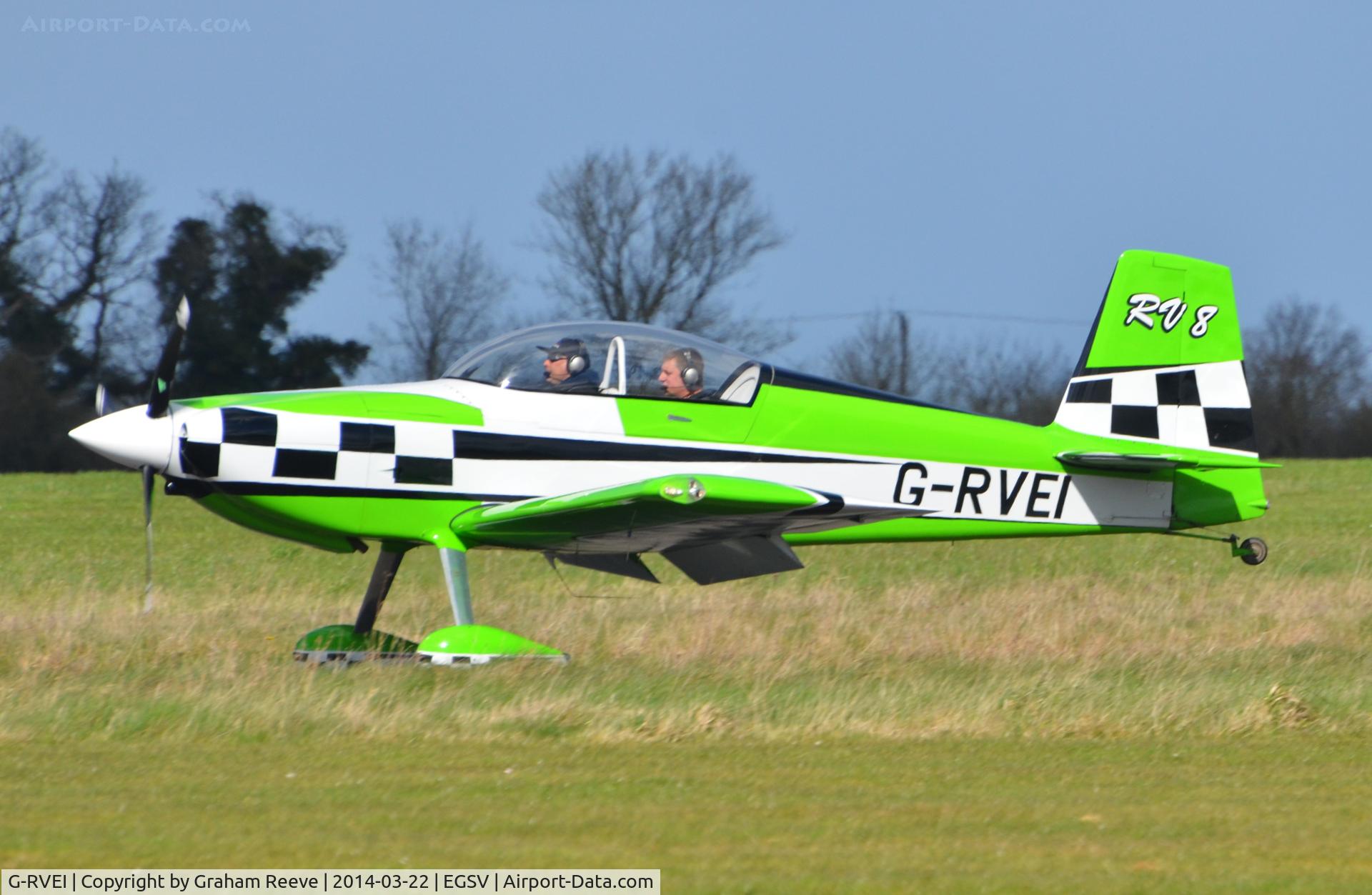 G-RVEI, 2011 Vans RV-8 C/N LAA 303-14961, Just landing.