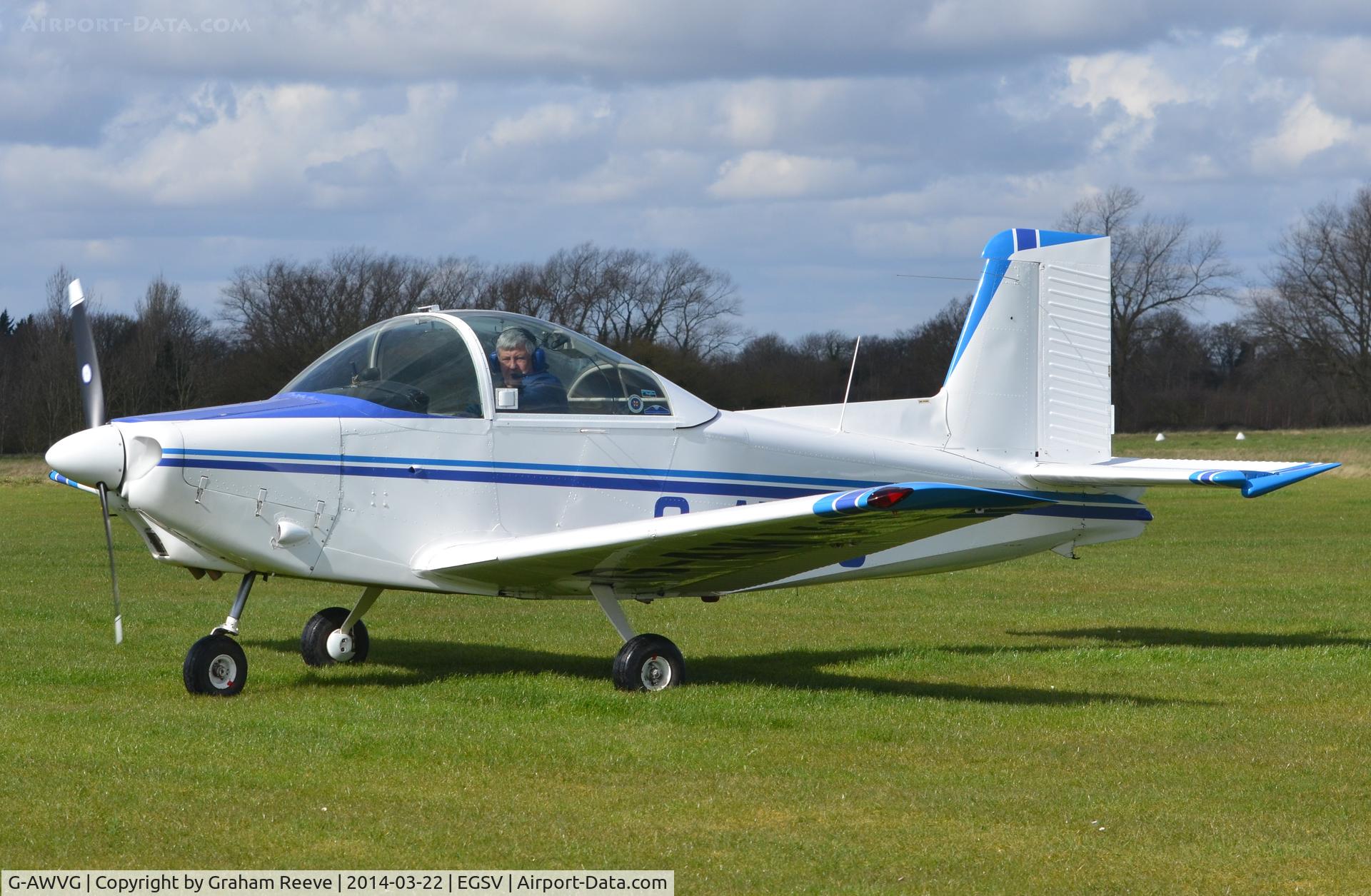 G-AWVG, 1969 AESL Glos-Airtourer 115/T2 C/N 513, Just landed.