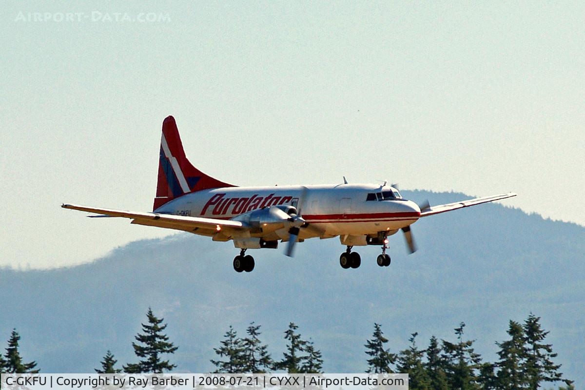 C-GKFU, 1953 Convair 340 C/N 82, Convair 580 [82] (Kelowna Flightcraft/Purolator) Abbotsford~C 21/07/2008