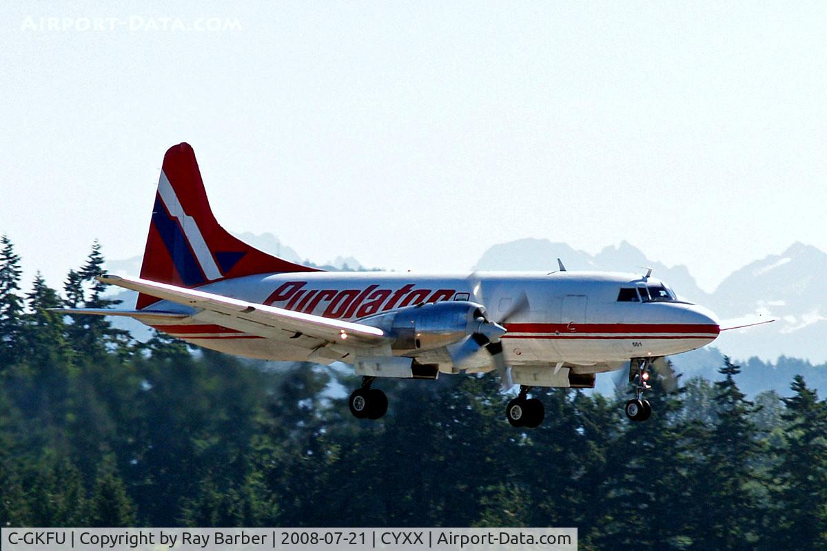 C-GKFU, 1953 Convair 340 C/N 82, Convair 580 [82] (Kelowna Flightcraft/Purolator) Abbotsford~C 21/07/2008