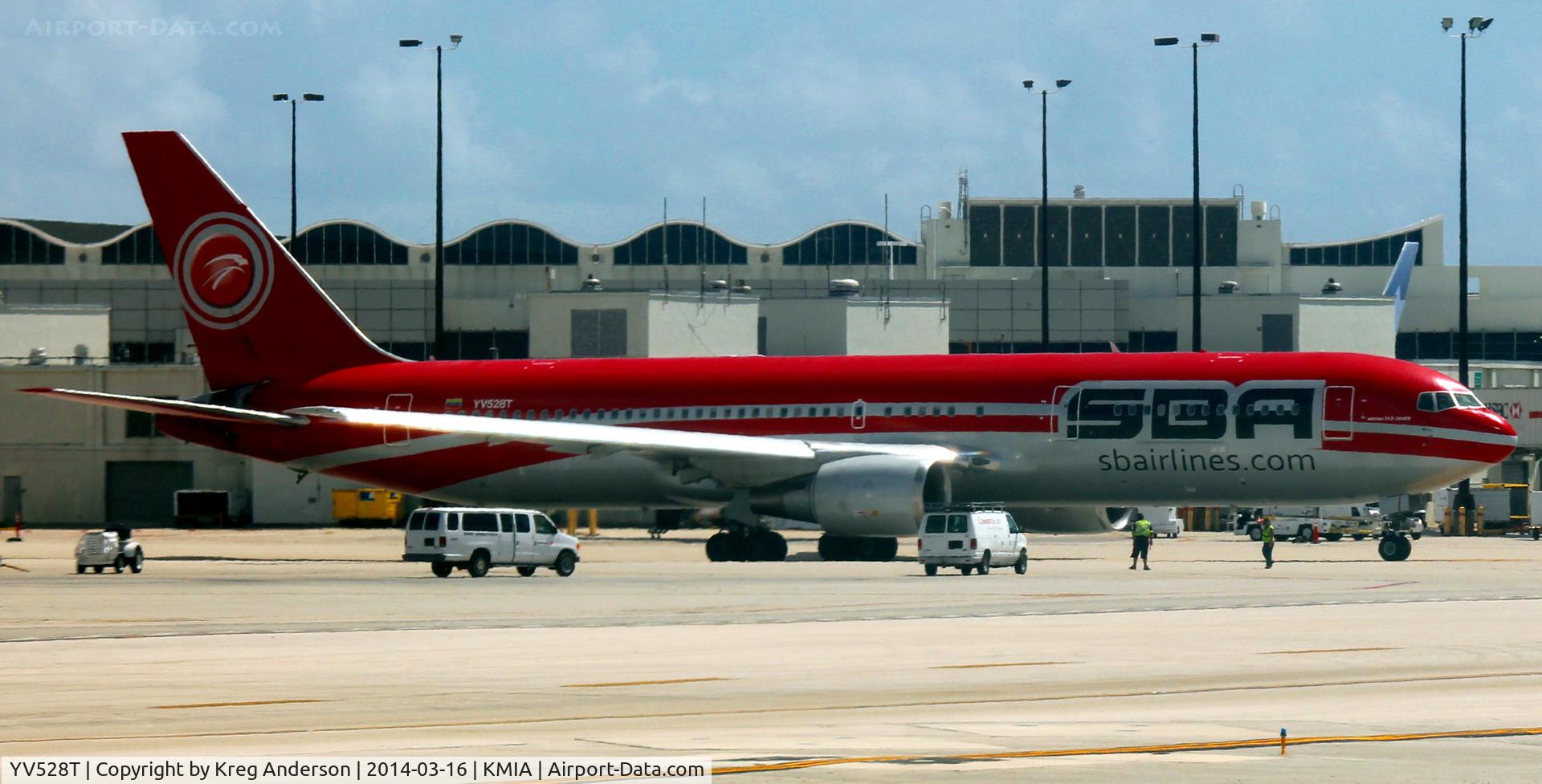 YV528T, Boeing 767-300/ER C/N 24349, SBA Airlines Boeing 767-300ER taxies out for departure at MIA.
