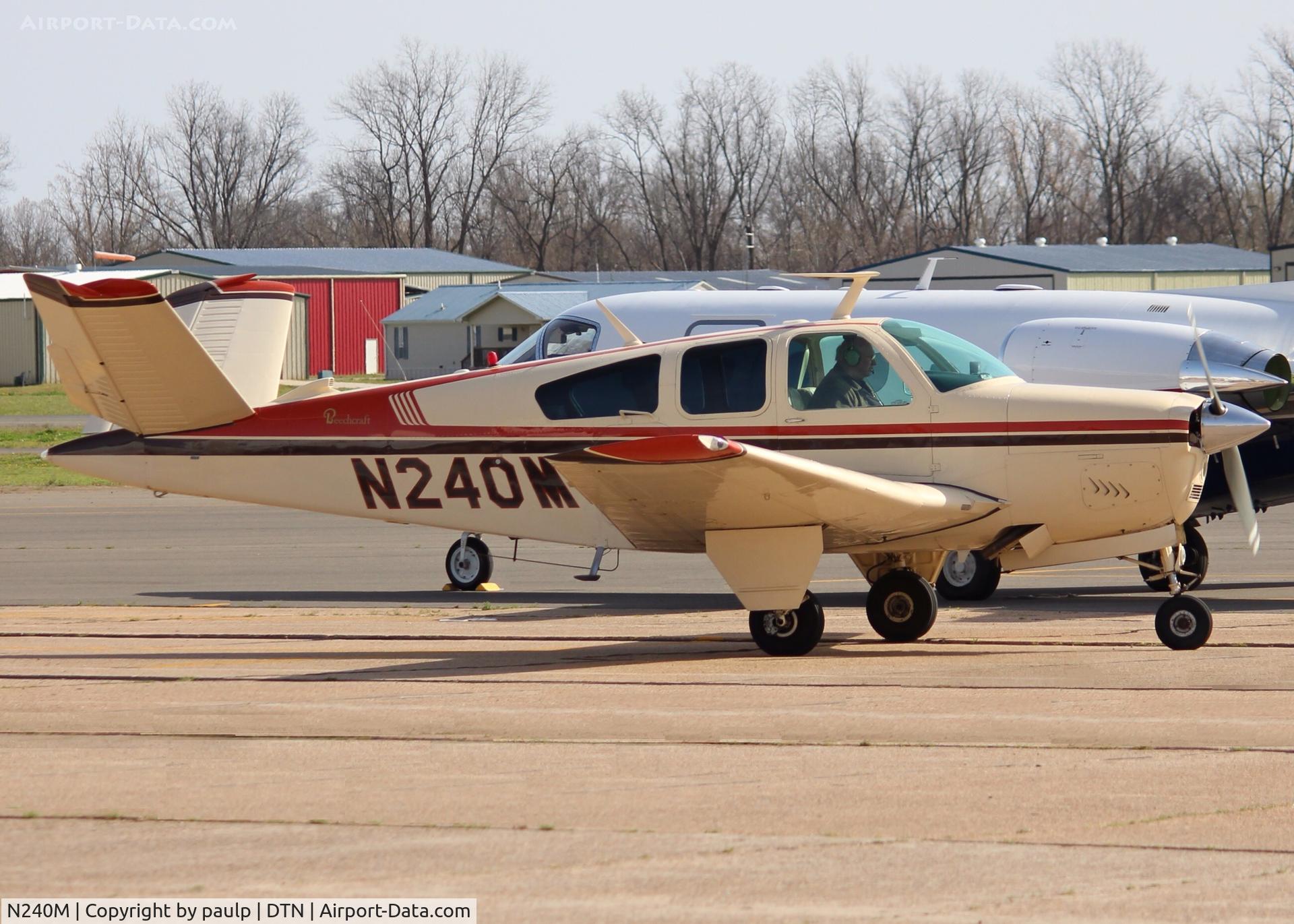 N240M, 1970 Beech V35B Bonanza C/N D-9211, At Downtown Shreveport. Beautiful aircraft Mr. Rice.