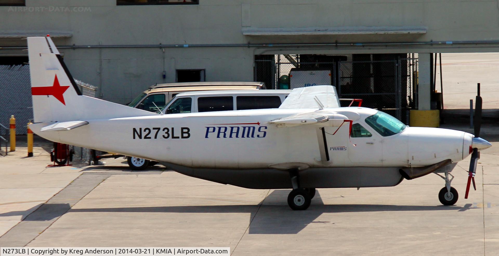 N273LB, 1991 Cessna 208B Grand Caravan C/N 208B0273, PRAMS Air Cessna 208B Grand Caravan on the ramp by Concourse F at MIA.