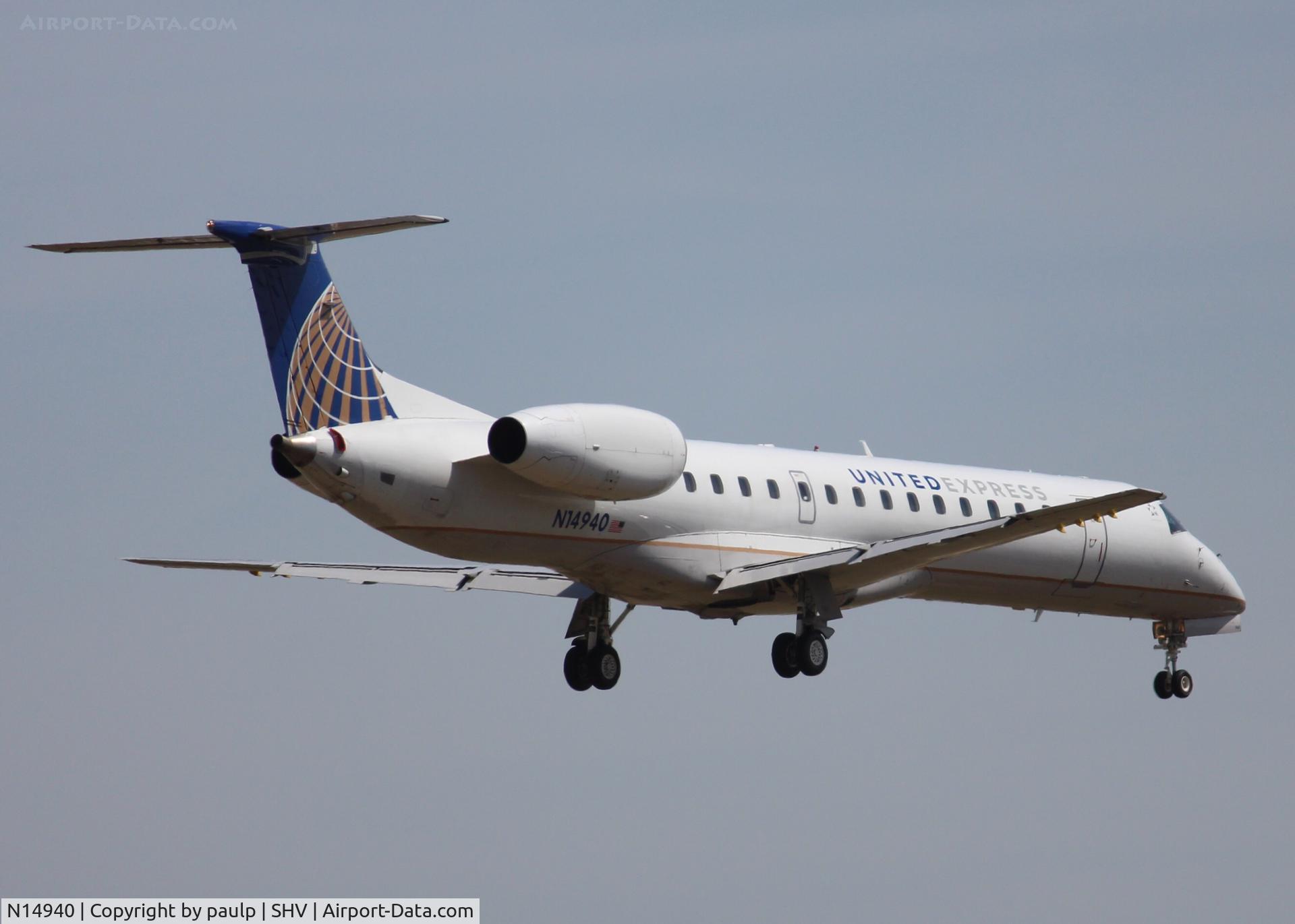 N14940, 1997 Embraer EMB-145EP (ERJ-145EP) C/N 145033, Check flight at Shreveport Regional.