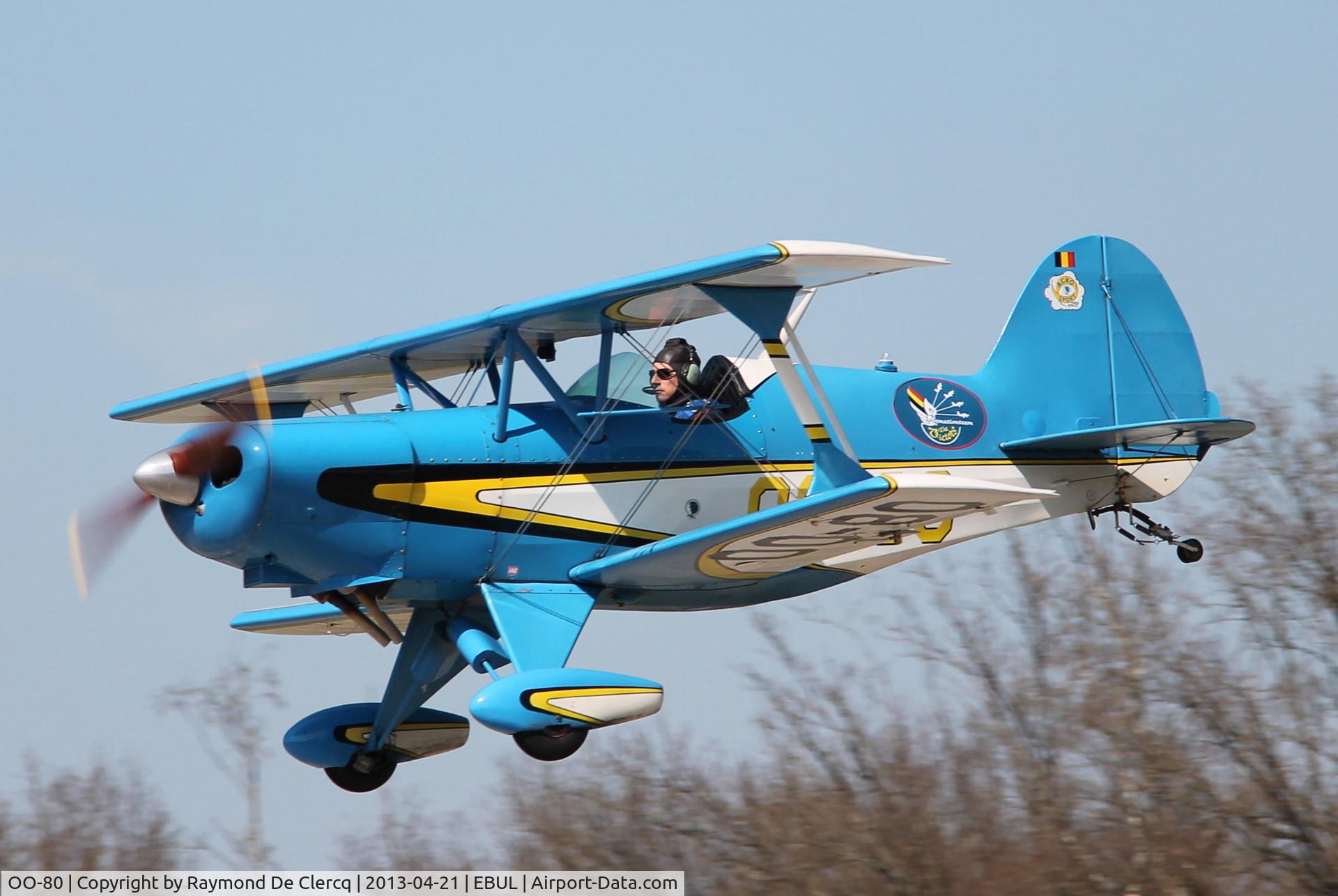 OO-80, EAA Acrosport C/N 864, Ursel 21-4-2013