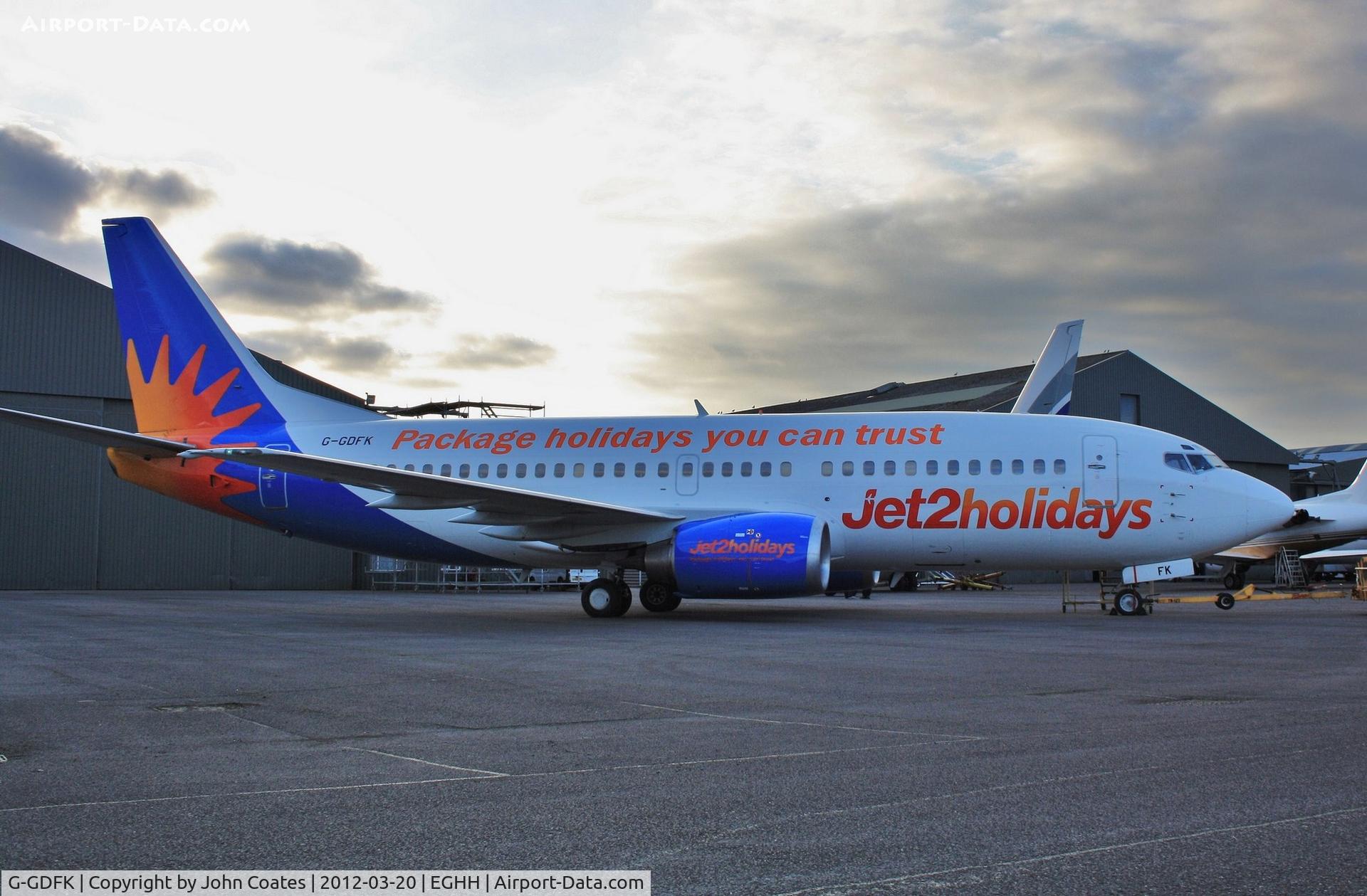 G-GDFK, 1998 Boeing 737-36N C/N 28572, Just painted to Jet 2 Holidays