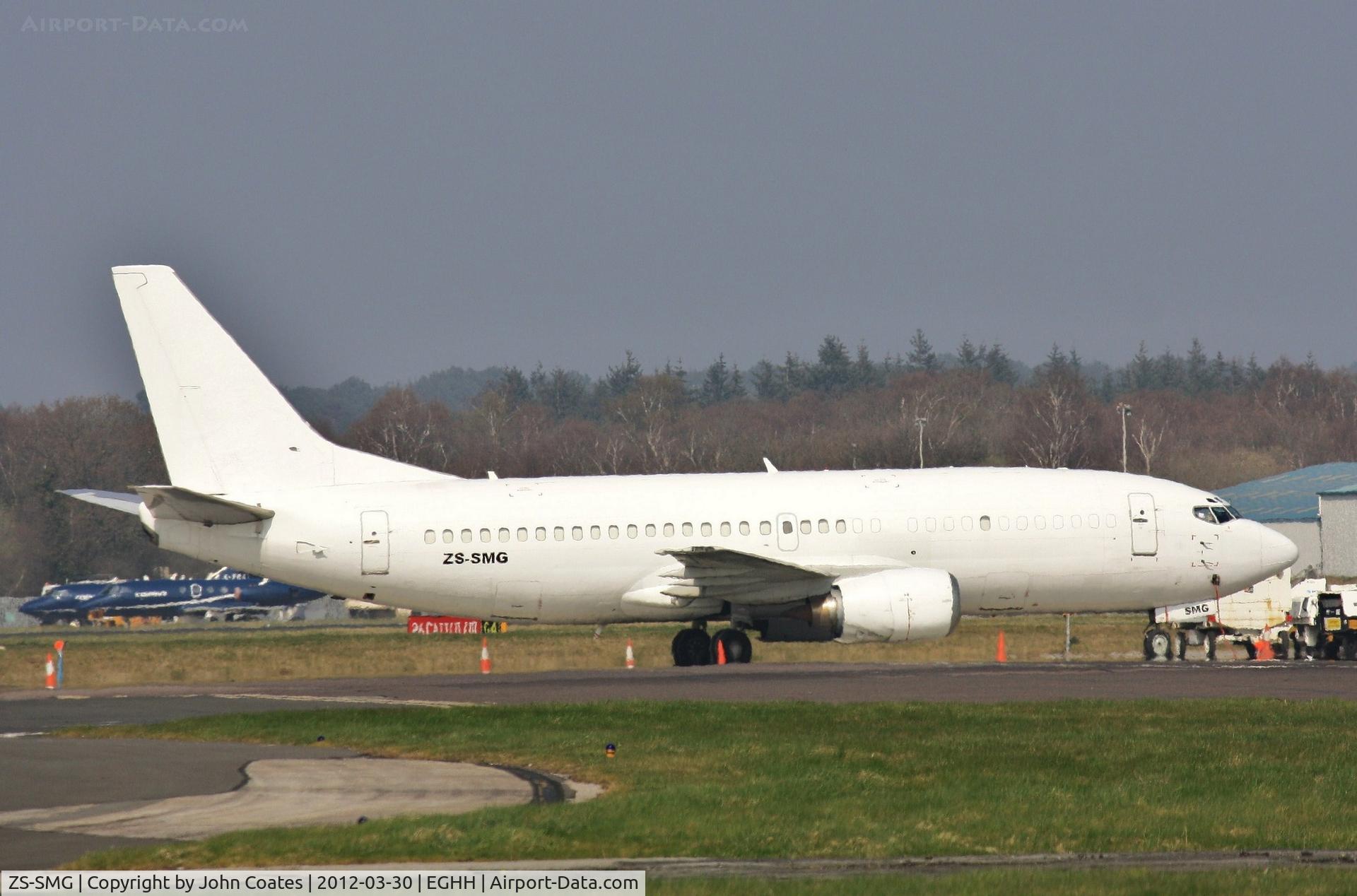 ZS-SMG, 1986 Boeing 737-3Y0/SF C/N 23499, ATC Lasham diversion