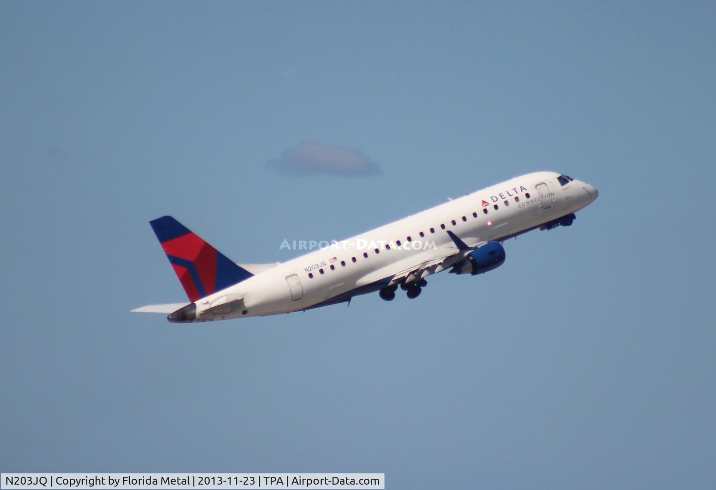 N203JQ, 2008 Embraer 175LR (ERJ-170-200LR) C/N 17000242, Delta Connection E175