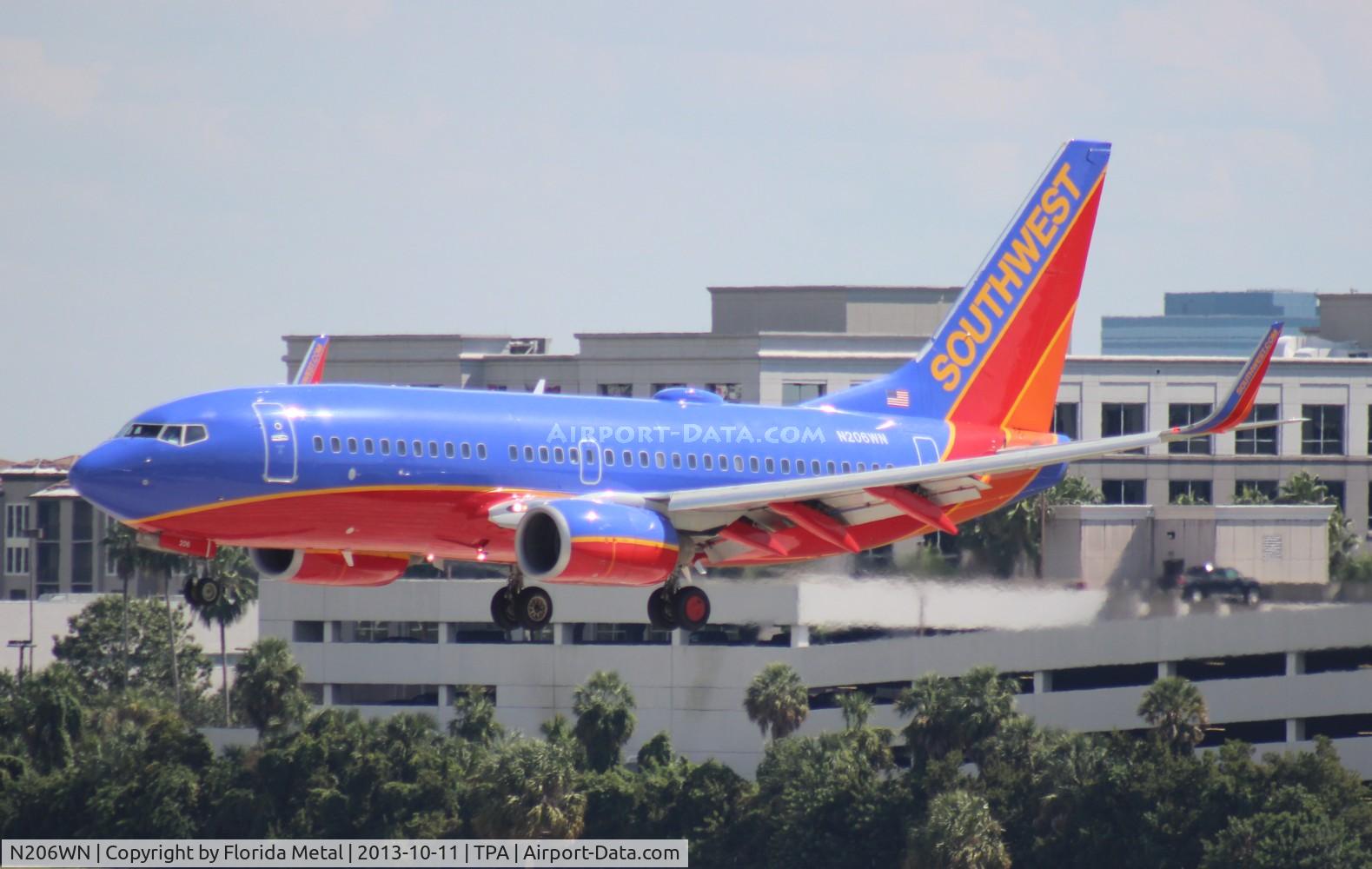 N206WN, 2005 Boeing 737-7H4 C/N 34011, Southwest 737-700