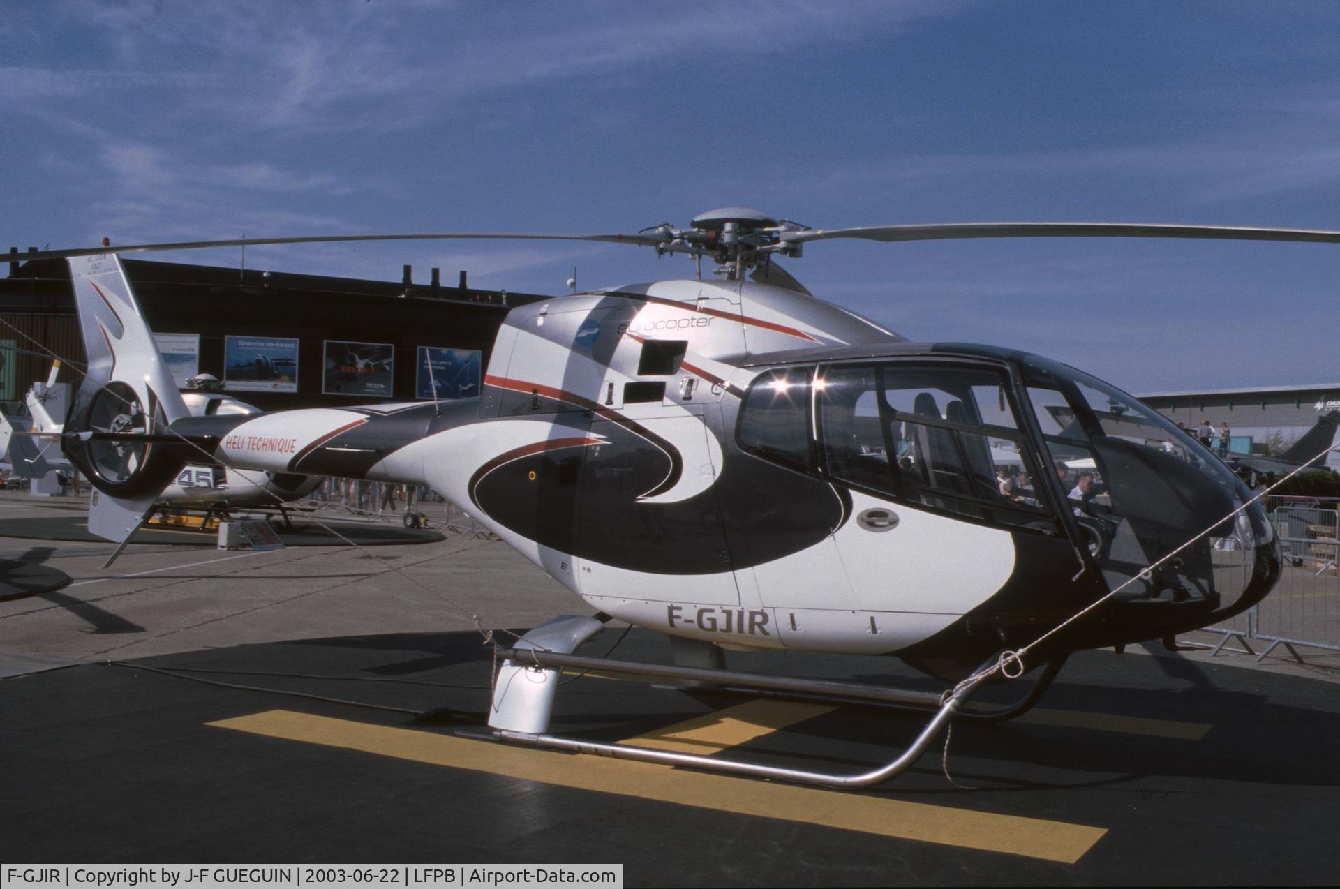 F-GJIR, 2003 Eurocopter EC-120B Colibri C/N 1327, On display at 2003 Paris-Le Bourget airshow.