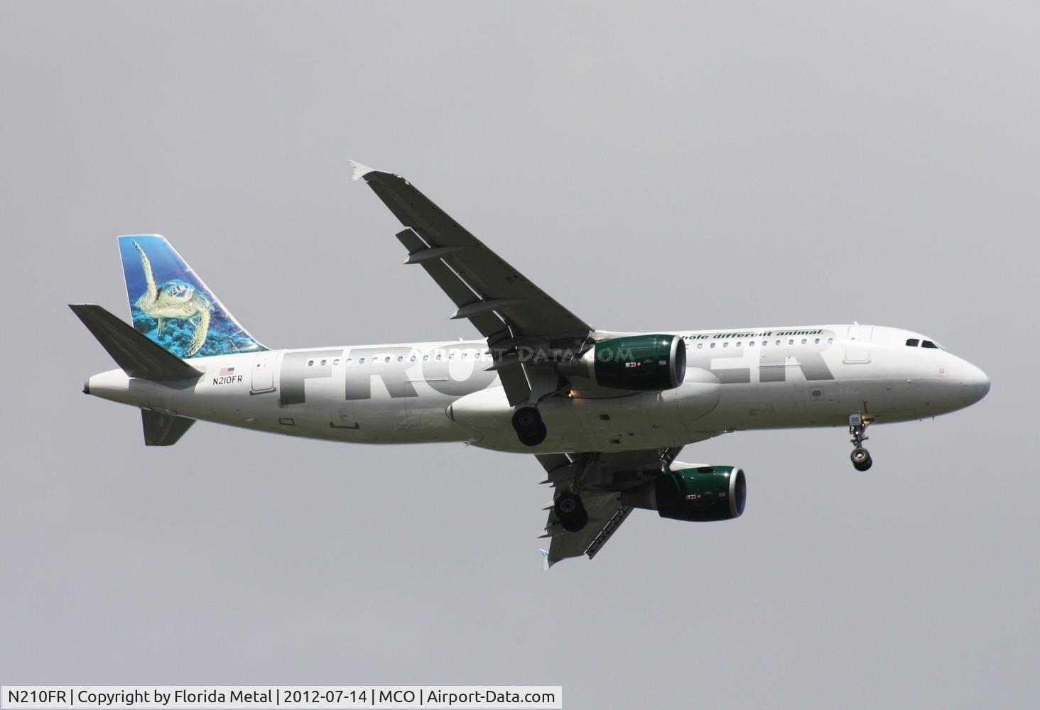 N210FR, 2011 Airbus A320-214 C/N 4668, Frontier Sheldon Sea Turtle A320