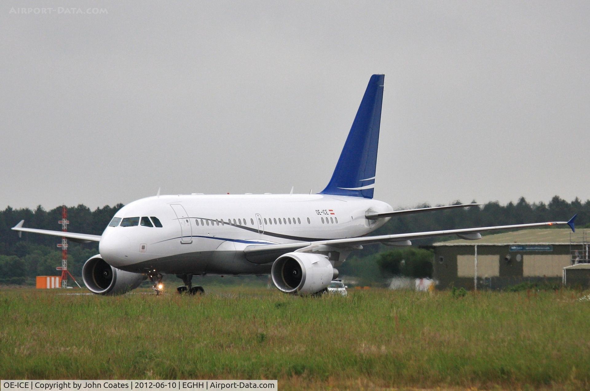 OE-ICE, 2010 Airbus A318-112CJ Elite C/N 4503, Taxiing on arrival
