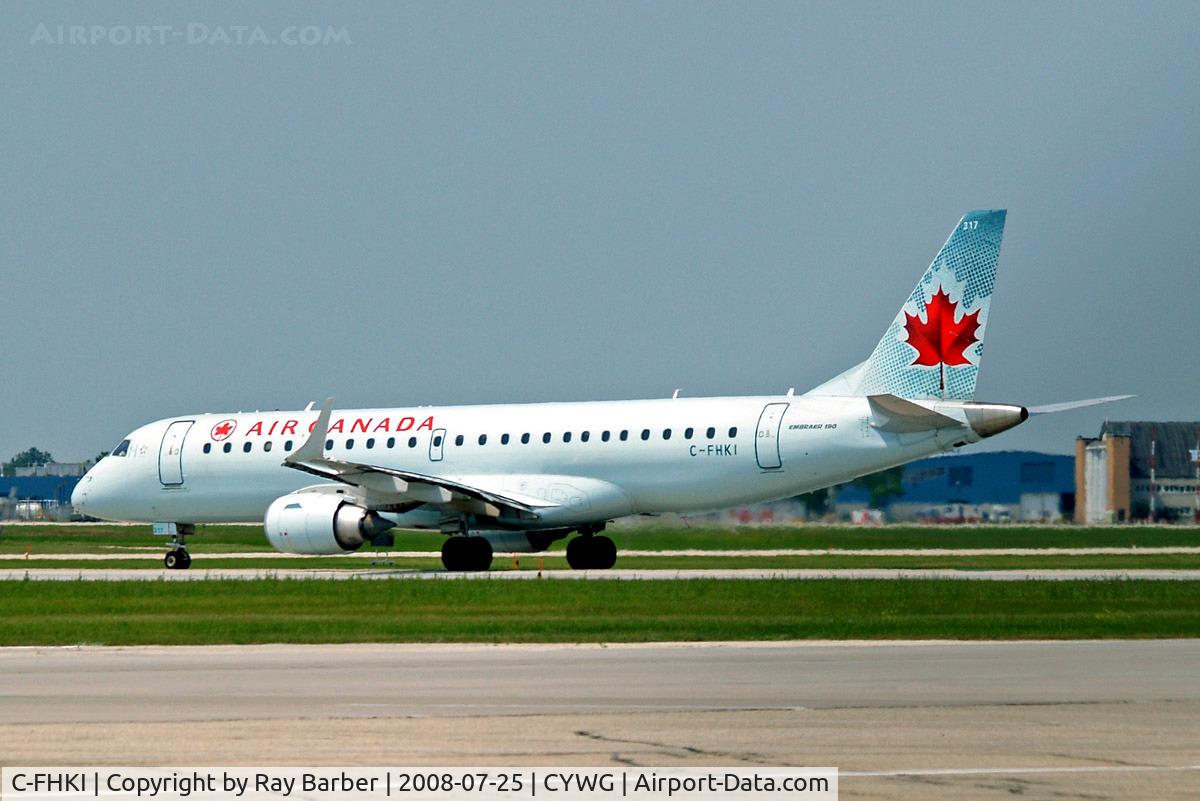 C-FHKI, 2006 Embraer 190AR (ERJ-190-100IGW) C/N 19000052, Embraer Emb-190-100IGW [19000052] (Air Canada) Winnipeg-International~C 25/07/2008