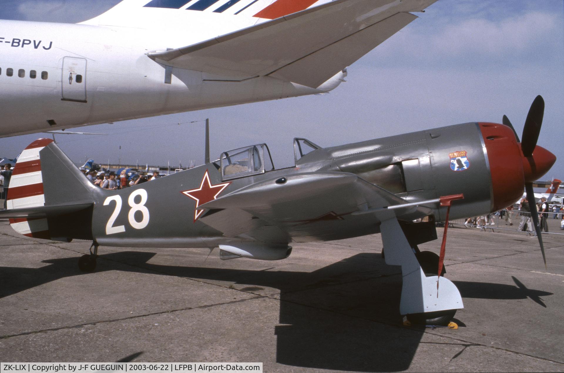 ZK-LIX, Lavochkin La-9 C/N 828, On display at 2003 Paris-Le Bourget airshow.