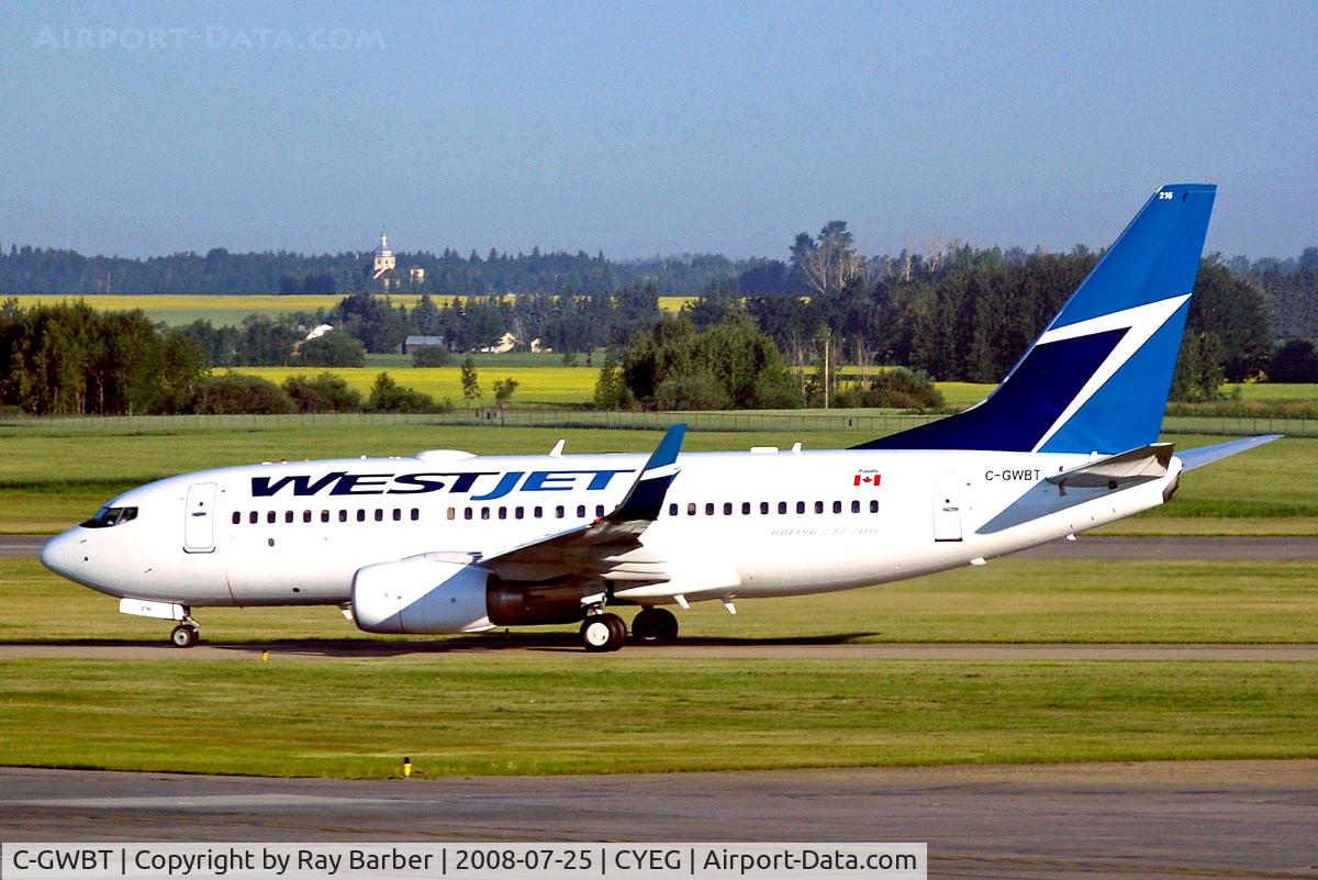 C-GWBT, 2003 Boeing 737-7CT C/N 32755, Boeing 737-7CT [32755] (Westjet) Edmonton International~C 25/07/2008