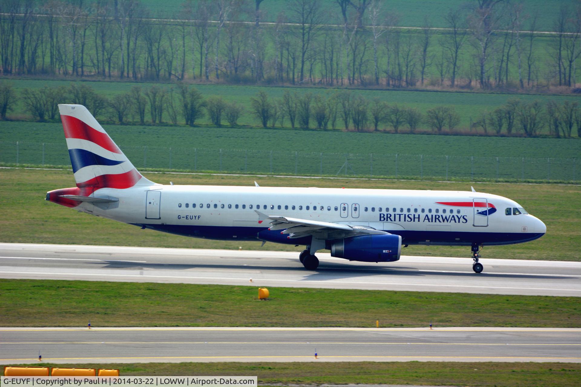 G-EUYF, 2010 Airbus A320-232 C/N 4185, At VIE