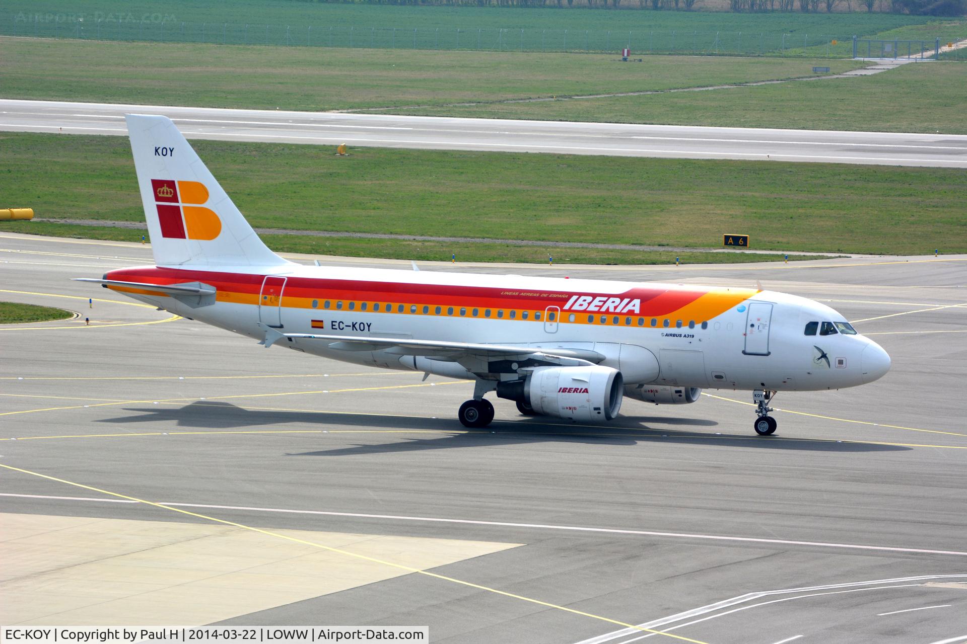 EC-KOY, 2008 Airbus A319-111 C/N 3443, Iberia at VIE