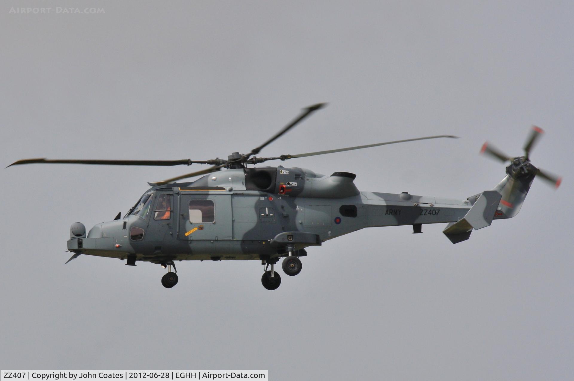 ZZ407, 2011 AgustaWestland AW-159 Wildcat AH.1 C/N 477, Low pass