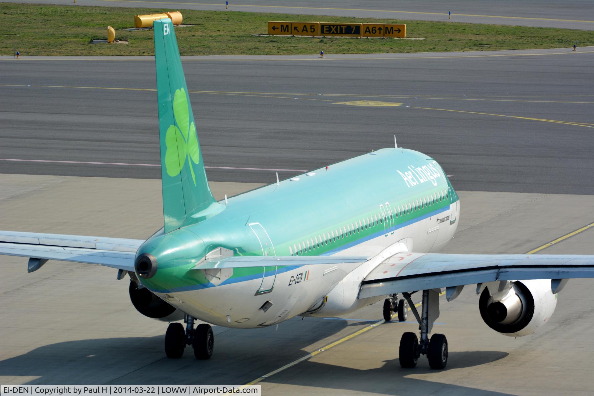 EI-DEN, 2005 Airbus A320-214 C/N 2432, A-320 enlightened by the sun at VIE