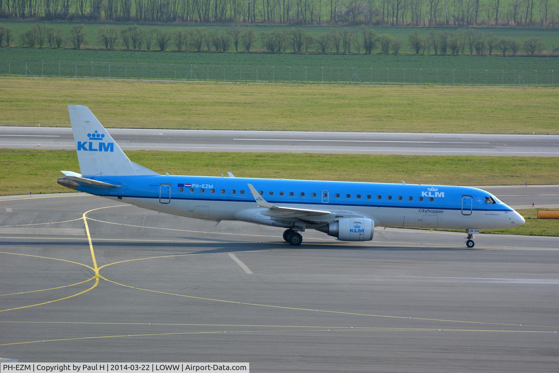 PH-EZM, 2010 Embraer 190LR (ERJ-190-100LR) C/N 19000338, KLM Embraer at VIE