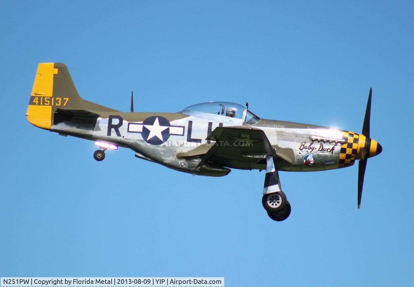 N251PW, 1944 North American P-51D Mustang C/N 122-31945, Baby Duck P-51