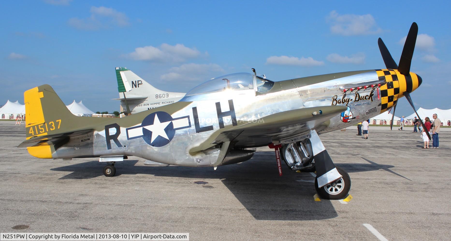 N251PW, 1944 North American P-51D Mustang C/N 122-31945, Baby Duck P-51D
