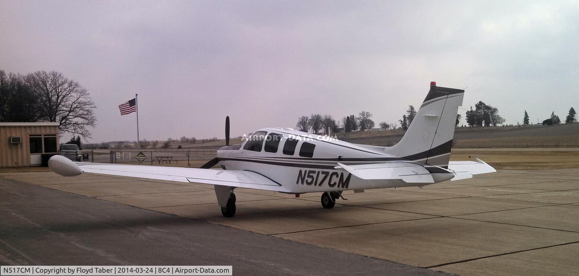 N517CM, Hawker Beechcraft Corp G36 Bonanza C/N E-3898, On the ramp